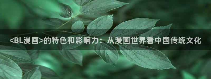 免费的韩漫网址：<BL漫画>的特色和影响力：从漫画世界看中国传统文化